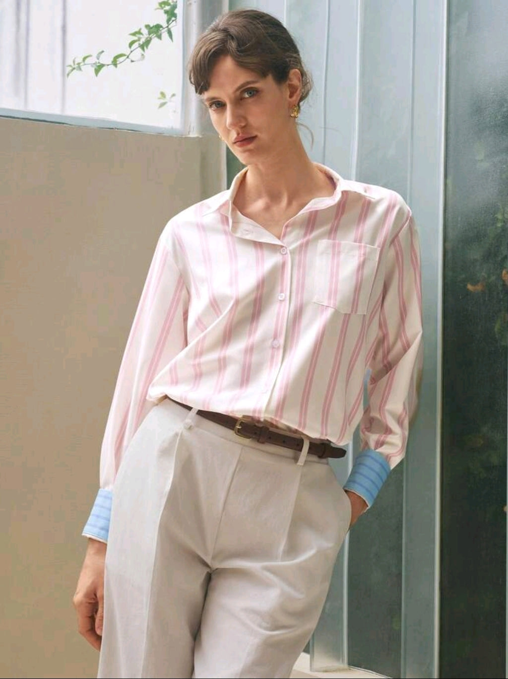 Camisa con Estampado de Rayas 73730-E102