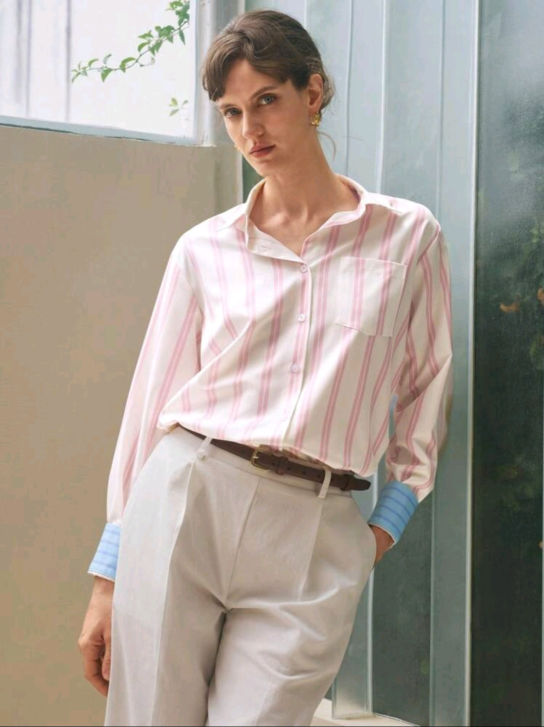 Camisa con Estampado de Rayas 73730-E102